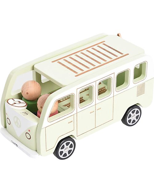 tickit Adventure Camper - Natural and Light Green - Wood - from 3 Years Wooden Toy Cars, Trains & Trucks