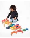 tickit Beech Wood Architect Set - Rainbow - 28 Pieces - 12m+ Wooden Blocks and Construction Sets