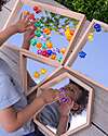 tickit Beech Wood Mirror Trays - 4 Pieces - Geometric Shapes - 0+ Sensory Games_