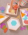 tickit Beech Wood Mirror Trays - 4 Pieces - Geometric Shapes - 0+ Sensory Games_