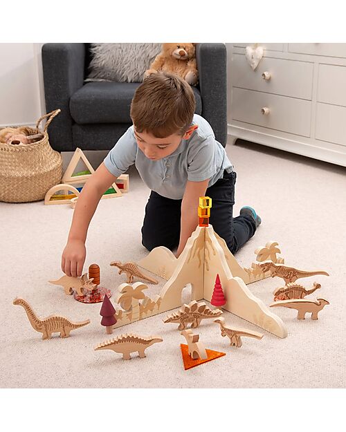 tickit Discovery Jurassic Dividers - Natural - Wood - from 3 Years Sensory Games_