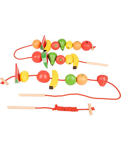 tickit Emu Wood Fruit Threading Set - 21 Pieces - +3 Years Wooden Food