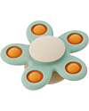 tickit Flower Spinner with Suction Cup - Aqua Green - Food Grade Silicone Newborn Toys_