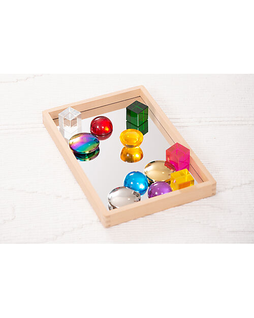 tickit FSC Beech Wood Mirror Tray - 36 x 24 x 3 cm - 0+ Sensory Games_