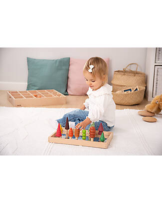 tickit FSC Beech Wood Mirror Tray - 36 x 24 x 3 cm - 0+ Sensory Games_
