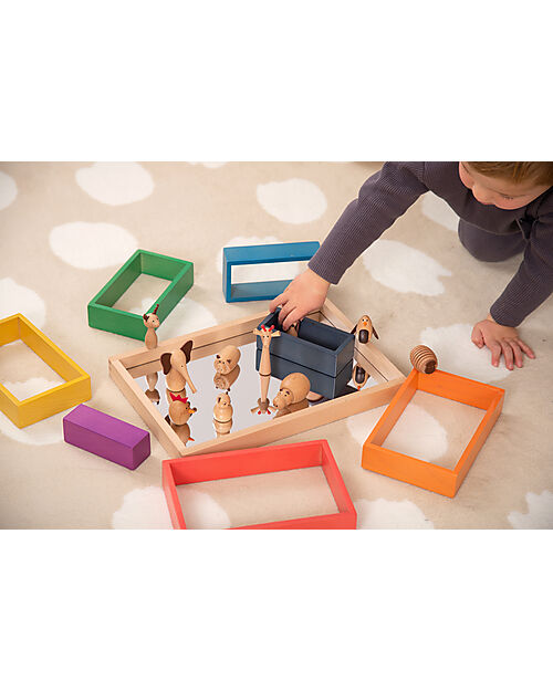 tickit FSC Beech Wood Mirror Tray - 36 x 24 x 3 cm - 0+ Sensory Games_
