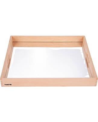 tickit FSC Beech Wood Mirror Tray - 50 x 43,5 x 5 cm - 0+ Sensory Games_