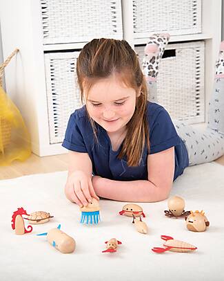 tickit FSC Beech Wood Sea Creatures Set - 10 Pieces - +3 Years Wooden Animals