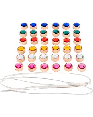 tickit FSC Beech Wood Threading Jewelry Set - 36 Pieces - 2.5 x 3 cm - +3 Years Wooden Stacking Toys