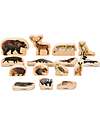 tickit FSC Birch Wood Blocks - Forest Animals - 15 Pieces - 0+ Wooden Animals