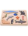 tickit FSC Birch Wood Interlocking Puzzle Game - Ocean Animals - 10 Pieces - 12m+ Wooden Stacking Toys