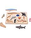 tickit FSC Birch Wood Interlocking Puzzle Game - Ocean Animals - 10 Pieces - 12m+ Wooden Stacking Toys
