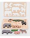 tickit FSC Birch Wood Interlocking Puzzle Game - Safari Animals - 10 Pieces - 12m+ Wooden Stacking Toys