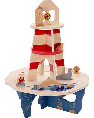 tickit FSC Birch Wood Lighthouse Island - 46 x 37 cm - +3 Years Wooden Blocks and Construction Sets