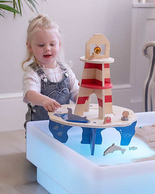 tickit FSC Birch Wood Lighthouse Island - 46 x 37 cm - +3 Years Wooden Blocks and Construction Sets