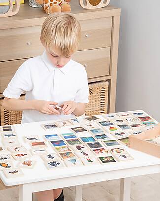 tickit FSC Poplar Wood Tile Set - 90 Pieces - with Box - 6 x 6 cm - +3 Years Pretend Play