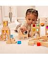 tickit Gem Blocks Construction Set - 25 Pieces - Beech Wood - from 3 Years Wooden Blocks and Construction Sets