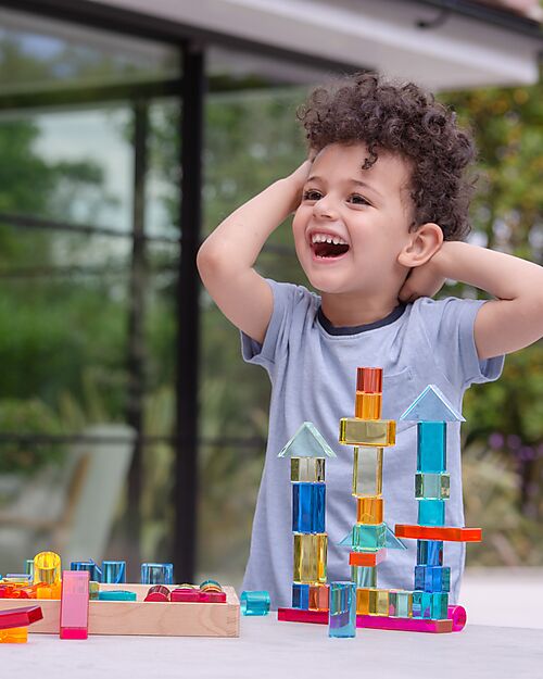 tickit Gem Building Mirror Tray - 72 Pieces - from 3 Years - For Light Panel Sensory Games_