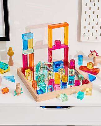 tickit Gem Building Mirror Tray - 72 Pieces - from 3 Years - For Light Panel Sensory Games_