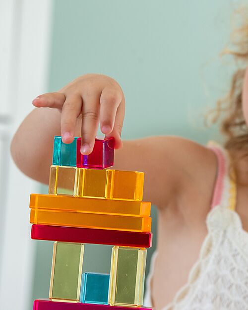 tickit Gem Building Mirror Tray - 72 Pieces - from 3 Years - For Light Panel Sensory Games_