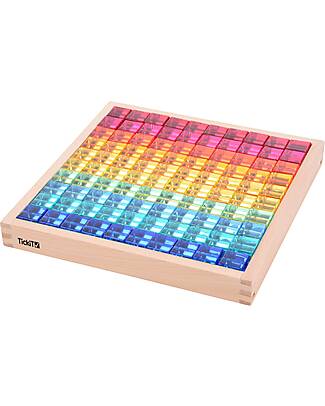 tickit Gem Cube Mirror Tray - 100 Pieces - from 3 Years - For Light Panel Sensory Games_