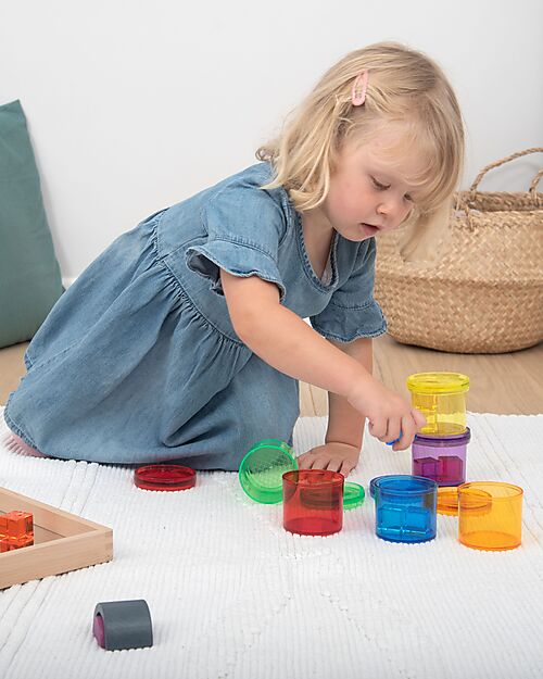 tickit Gem Cubes Game Set - 10 Pieces - from 10 Months - for Light Panel Sensory Games_