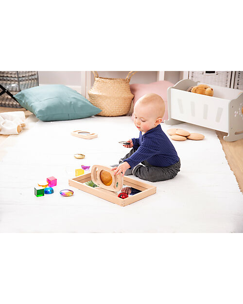 tickit Mirror Tray - for Play and Language - Solid Wood from Sustainable Forests Sensory Games_
