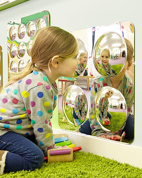 tickit Mirror with 4 Domes - 49 x 49 cm - +3 Years Sensory Games_