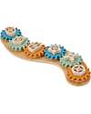 tickit Puzzle Game with Interlocking Gears - Neutral - Bamboo Wood and Food Grade Silicone Wooden Stacking Toys