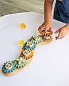 tickit Puzzle Game with Interlocking Gears - Neutral - Bamboo Wood and Food Grade Silicone Wooden Stacking Toys