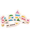 tickit Rainbow Blocks - 24 Blocks and 4 Shapes - in Wood - from 12 Months Wooden Blocks and Construction Sets