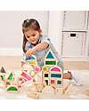 tickit Rainbow Blocks - 24 Blocks and 4 Shapes - in Wood - from 12 Months Wooden Blocks and Construction Sets