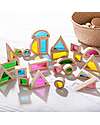 tickit Rainbow Blocks - 24 Blocks and 4 Shapes - in Wood - from 12 Months Wooden Blocks and Construction Sets