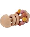 tickit Rattle with Teething Beads - Earth - Beech Wood and Food Grade Silicone Wooden Rattles