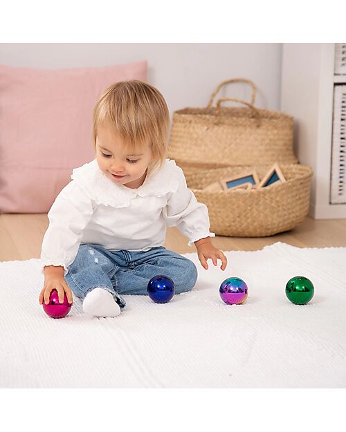 tickit Reflective Sensory Mystery Balls - Blue/Green/Gold/Pink/Silver/Mirror Burst - 6 Balls - Suitable for All Ages Sensory Games_