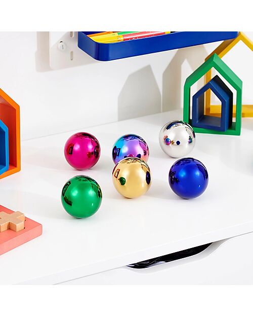 tickit Reflective Sensory Mystery Balls - Blue/Green/Gold/Pink/Silver/Mirror Burst - 6 Balls - Suitable for All Ages Sensory Games_