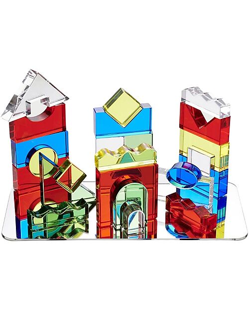 tickit Sensory Game Set - Color Crystal Block - 15 Inspiration Cards - from 3 Years Sensory Games_