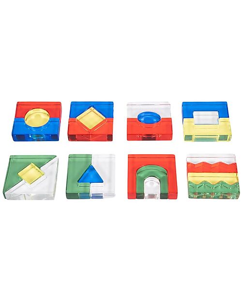 tickit Sensory Game Set - Color Crystal Block - 15 Inspiration Cards - from 3 Years Sensory Games_