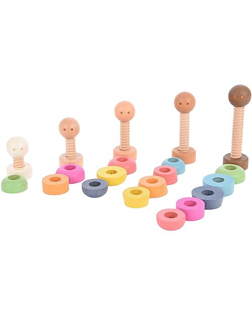 tickit Sensory Game Set - Community People - Rainbow - in Wood - from 3 Years Sensory Games_