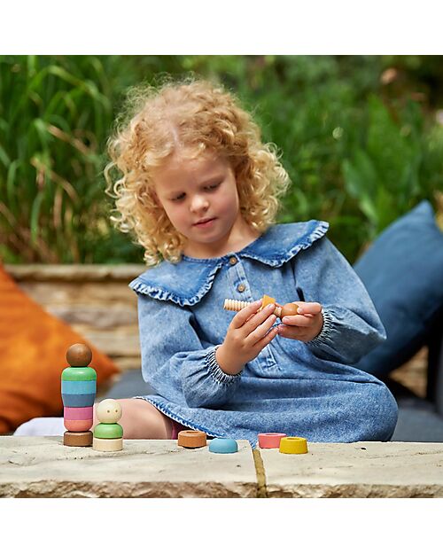 tickit Sensory Game Set - Community People - Rainbow - in Wood - from 3 Years Sensory Games_