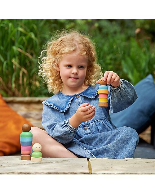 tickit Sensory Game Set - Community People - Rainbow - in Wood - from 3 Years Sensory Games_
