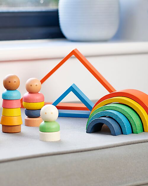 tickit Sensory Game Set - Community People - Rainbow - in Wood - from 3 Years Sensory Games_