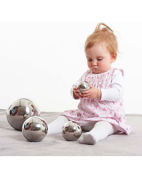 tickit Sensory Reflective Balls - Mirrored Silver - 4 Balls - Suitable for All Ages Sensory Games_