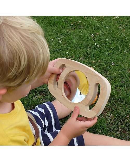 tickit Sensory Toy in FSC Rubber Wood - Easy Hold - Concave and Convex Mirror - +12m Sensory Games_