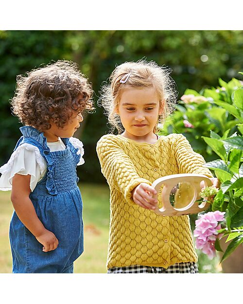 tickit Sensory Toy in FSC Rubber Wood - Easy Hold - Magnifying Glass - 12m+ Sensory Games_