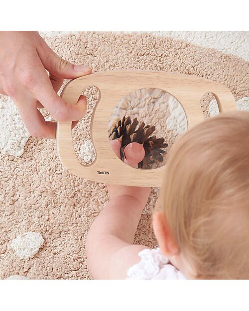 tickit Sensory Toy in FSC Rubber Wood - Easy Hold - Magnifying Glass - 12m+ Sensory Games_