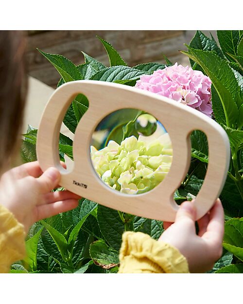 tickit Sensory Toy in FSC Rubber Wood - Easy Hold - Magnifying Glass - 12m+ Sensory Games_