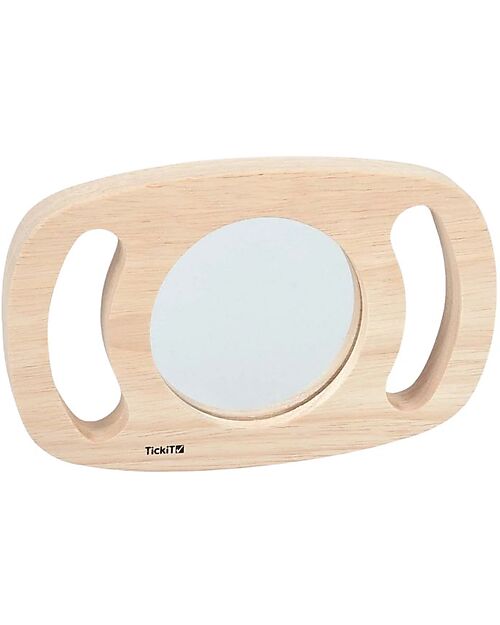 tickit Sensory Toy in FSC Rubber Wood - Easy Hold - Plane Mirror - 12m+ Sensory Games_