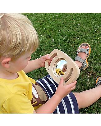 tickit Sensory Toy in FSC Rubber Wood - Easy Hold - Plane Mirror - 12m+ Sensory Games_