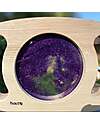 tickit Sensory Toy in FSC Rubber Wood - Easy Hold - with Glitter Panel - Purple - 12m+ Sensory Games_
